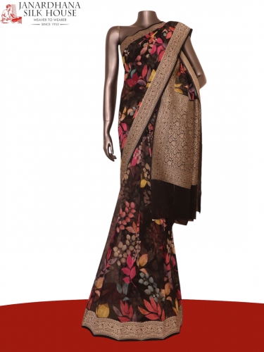 Pure Floral Georgette Silk Saree